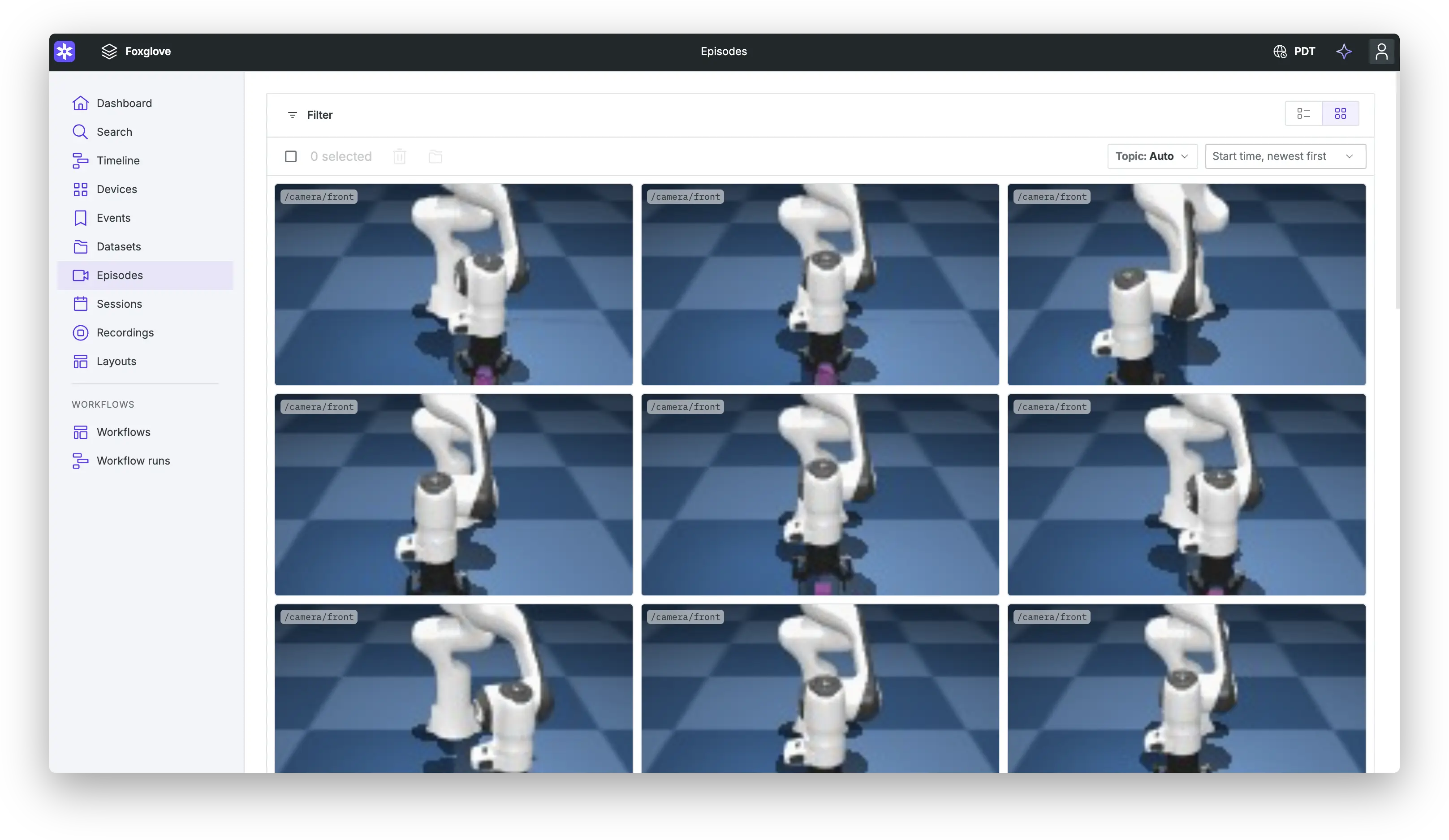 Episodes page