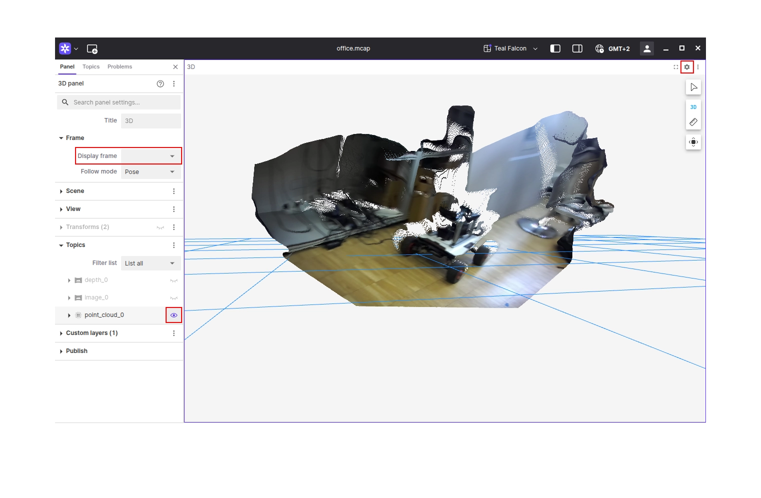 Set up 3D panel