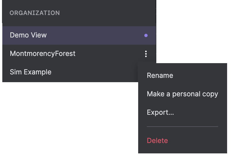 Modified team layout menu